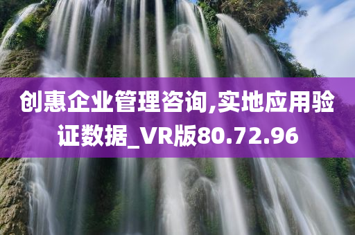 创惠企业管理咨询,实地应用验证数据_VR版80.72.96