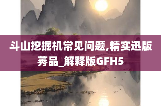 斗山挖掘机常见问题,精实迅版莠品_解释版GFH5