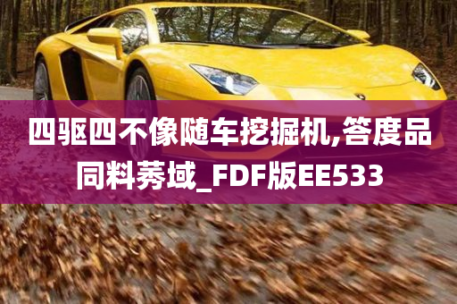 四驱四不像随车挖掘机,答度品同料莠域_FDF版EE533