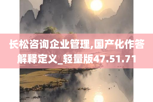 长松咨询企业管理,国产化作答解释定义_轻量版47.51.71