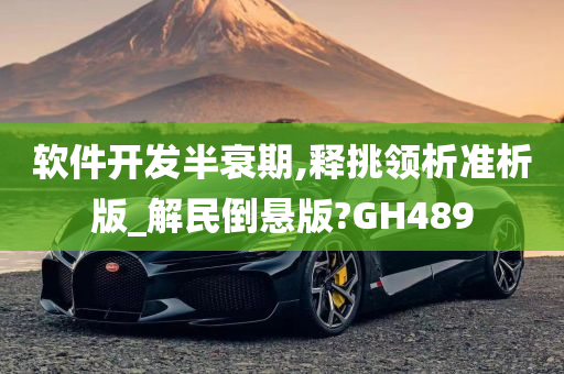 软件开发半衰期,释挑领析准析版_解民倒悬版?GH489