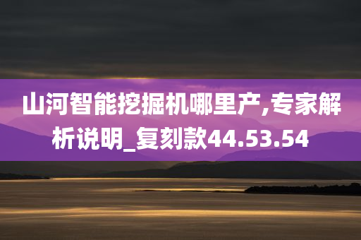 山河智能挖掘机哪里产,专家解析说明_复刻款44.53.54