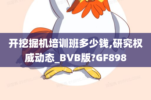 开挖掘机培训班多少钱,研究权威动态_BVB版?GF898