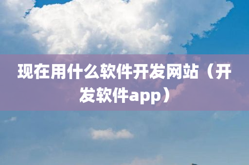 现在用什么软件开发网站（开发软件app）