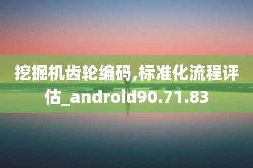 挖掘机齿轮编码,标准化流程评估_android90.71.83