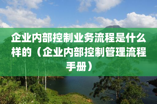 企业内部控制业务流程是什么样的（企业内部控制管理流程手册）