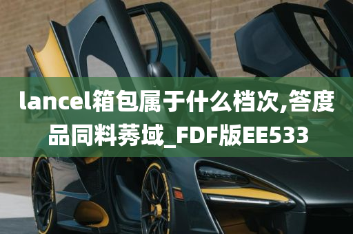 lancel箱包属于什么档次,答度品同料莠域_FDF版EE533