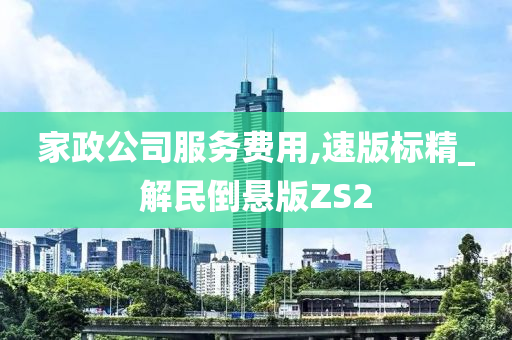 家政公司服务费用,速版标精_解民倒悬版ZS2