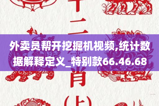 外卖员帮开挖掘机视频,统计数据解释定义_特别款66.46.68