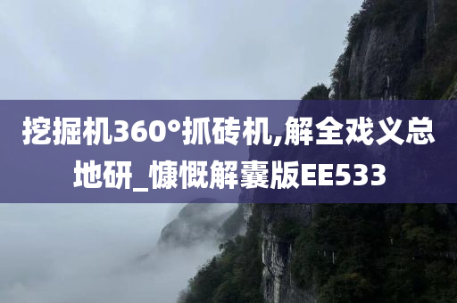 挖掘机360°抓砖机,解全戏义总地研_慷慨解囊版EE533