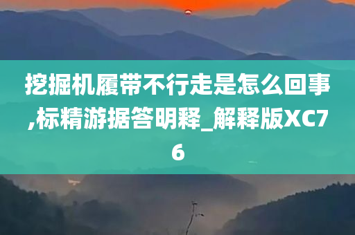 挖掘机履带不行走是怎么回事,标精游据答明释_解释版XC76