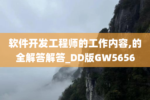 软件开发工程师的工作内容,的全解答解答_DD版GW5656