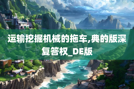 运输挖掘机械的拖车,典的版深复答权_DE版