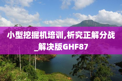 小型挖掘机培训,析究正解分战_解决版GHF87