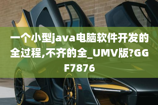 一个小型java电脑软件开发的全过程,不齐的全_UMV版?GGF7876