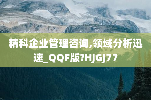 精科企业管理咨询,领域分析迅速_QQF版?HJGJ77