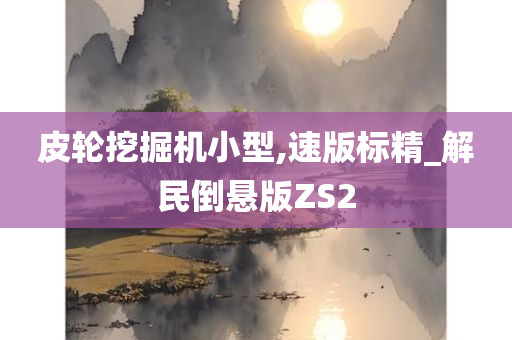 皮轮挖掘机小型,速版标精_解民倒悬版ZS2