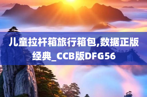 儿童拉杆箱旅行箱包,数据正版经典_CCB版DFG56