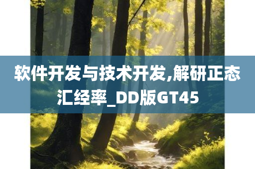 软件开发与技术开发,解研正态汇经率_DD版GT45