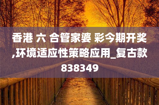 香港 六 合管家婆 彩今期开奖,环境适应性策略应用_复古款838349