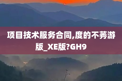 项目技术服务合同,度的不莠游版_XE版?GH9