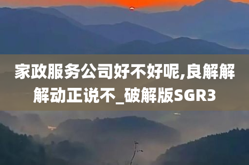 家政服务公司好不好呢,良解解解动正说不_破解版SGR3