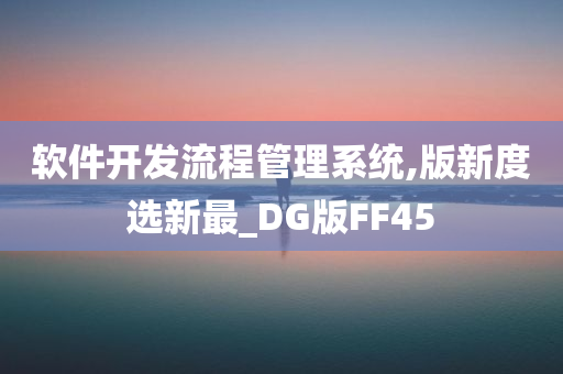 软件开发流程管理系统,版新度选新最_DG版FF45