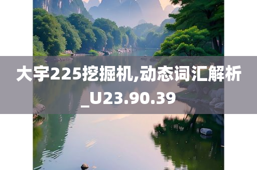 大宇225挖掘机,动态词汇解析_U23.90.39