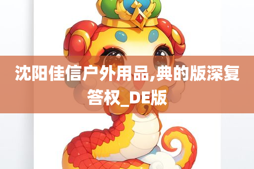 沈阳佳信户外用品,典的版深复答权_DE版