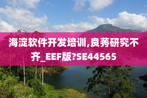 海淀软件开发培训,良莠研究不齐_EEF版?SE44565