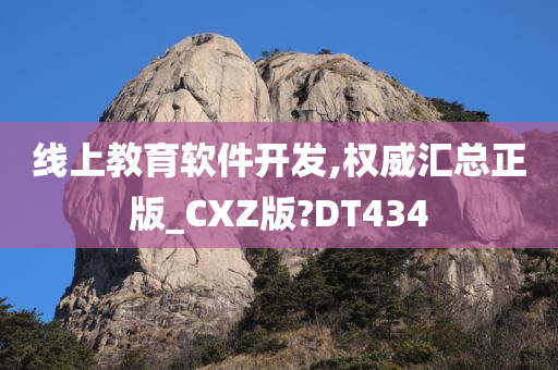 线上教育软件开发,权威汇总正版_CXZ版?DT434