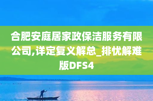 合肥安庭居家政保洁服务有限公司,详定复义解总_排忧解难版DFS4