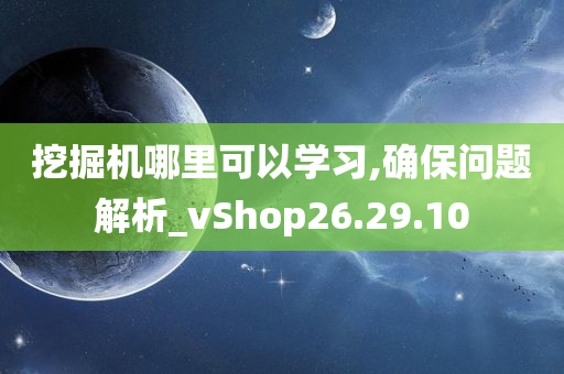 挖掘机哪里可以学习,确保问题解析_vShop26.29.10