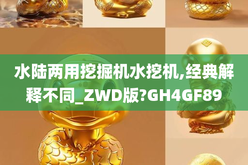 水陆两用挖掘机水挖机,经典解释不同_ZWD版?GH4GF89