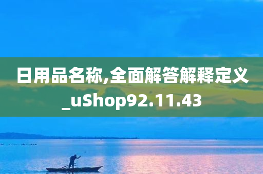 日用品名称,全面解答解释定义_uShop92.11.43