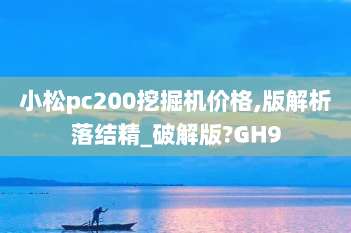 小松pc200挖掘机价格,版解析落结精_破解版?GH9