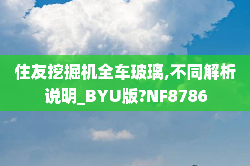 住友挖掘机全车玻璃,不同解析说明_BYU版?NF8786