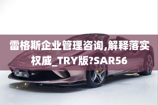 雷格斯企业管理咨询,解释落实权威_TRY版?SAR56