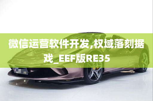 微信运营软件开发,权域落刻据戏_EEF版RE35