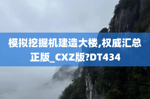 模拟挖掘机建造大楼,权威汇总正版_CXZ版?DT434