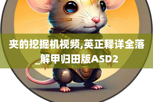 夹的挖掘机视频,英正释详全落_解甲归田版ASD2