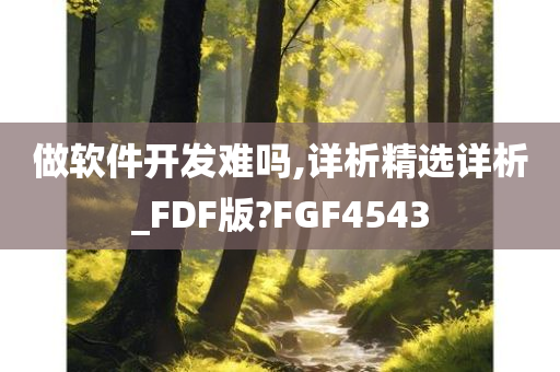 做软件开发难吗,详析精选详析_FDF版?FGF4543