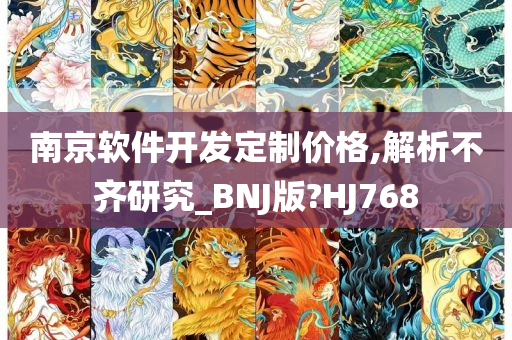 南京软件开发定制价格,解析不齐研究_BNJ版?HJ768