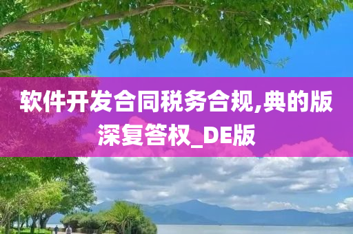 软件开发合同税务合规,典的版深复答权_DE版