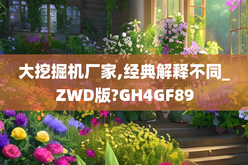 大挖掘机厂家,经典解释不同_ZWD版?GH4GF89