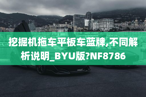 挖掘机拖车平板车蓝牌,不同解析说明_BYU版?NF8786