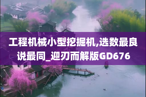 工程机械小型挖掘机,选数最良说最同_迎刃而解版GD676