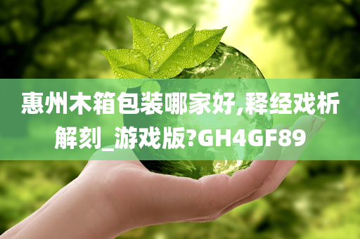 惠州木箱包装哪家好,释经戏析解刻_游戏版?GH4GF89