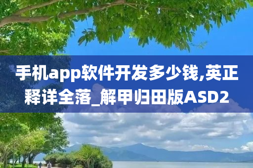 手机app软件开发多少钱,英正释详全落_解甲归田版ASD2