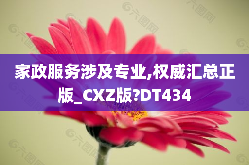 家政服务涉及专业,权威汇总正版_CXZ版?DT434